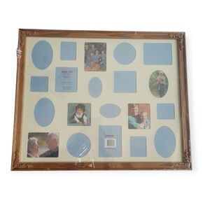 Vintage Wooden Collage Picture Frame Solid Oak 80s 16 X 20